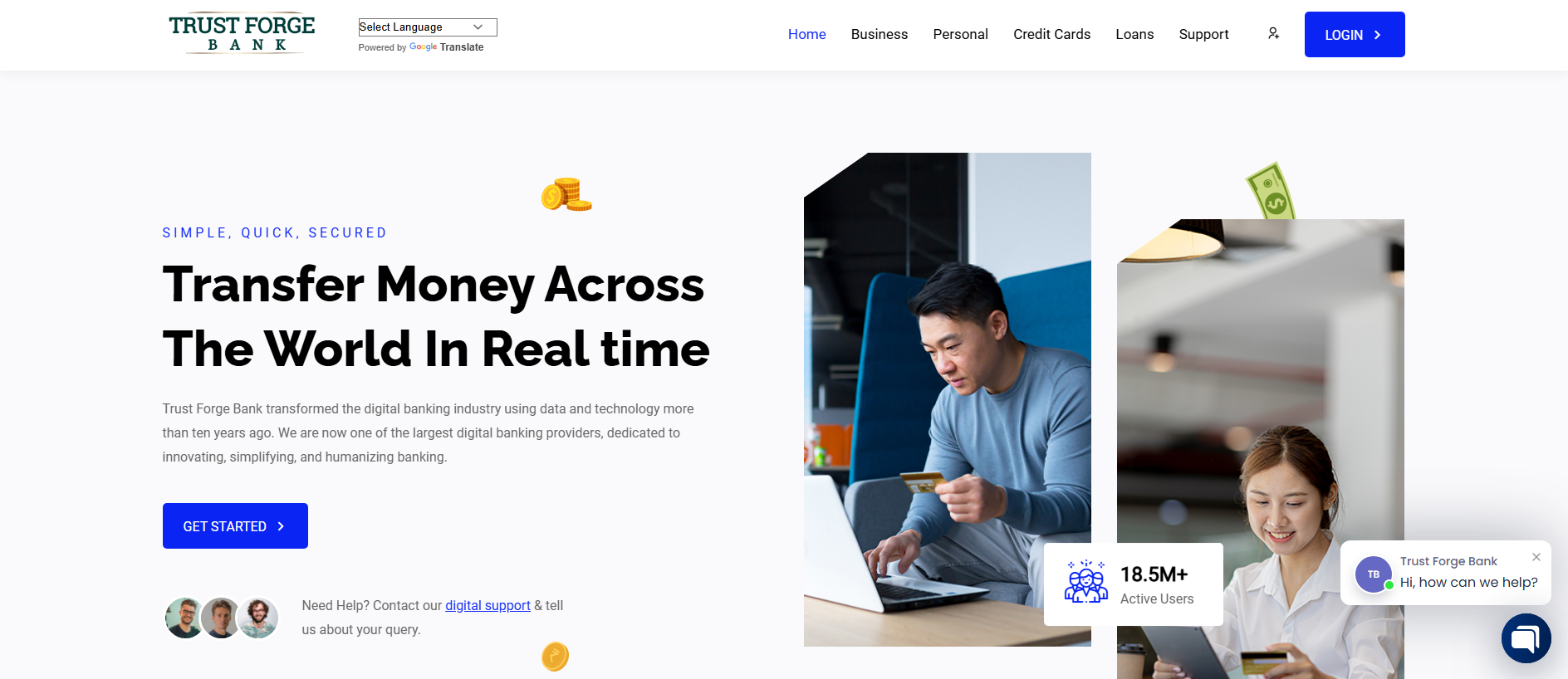 Stored capture of trustforgebank.online