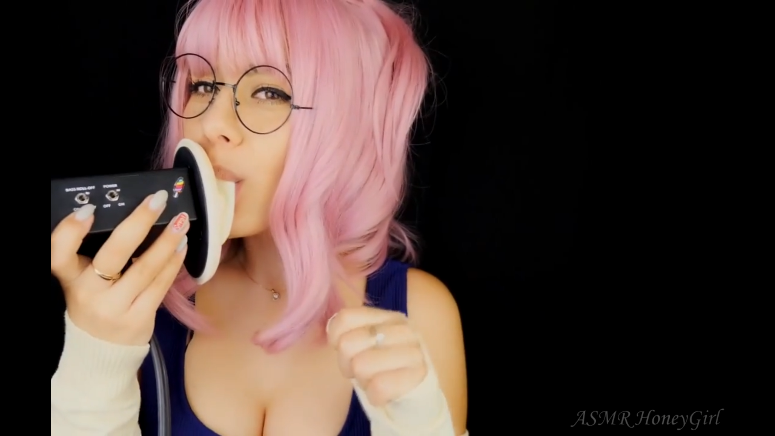Pink hair 3DIO Ear Licking [ HoneyGirl ]