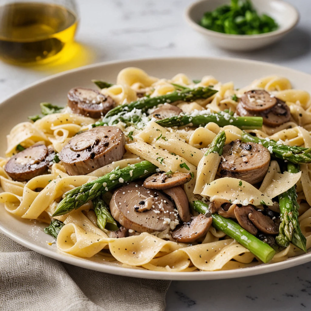 Asparagus and Mushroom Pasta
