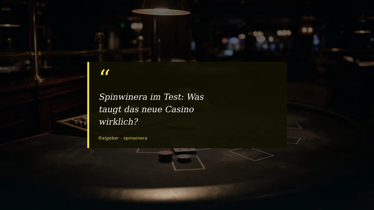 Spinwinera im Test: Was taugt das neue Casino wirklich?