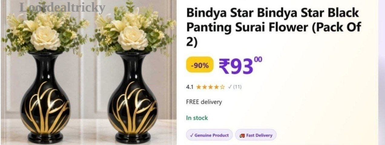 Black Painting Flower | Lowest Price Deal
