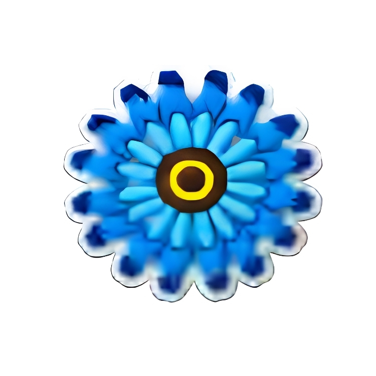 Fleur dégradé bleu