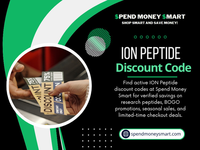 An ION Peptide Discount Code found before browsing the catalog does more than reduce the final total. It informs the entire purchasing decision. Some promotions apply to specific product categories. Others reward orders above a certain value. A bundle discount shapes what gets added to the cart differently than a flat percentage off individual items. Knowing what is available before you start selecting products means you can structure your order around the promotion rather than trying to retrofit a discount onto an order that was built without that information.

For More Information: https://spendmoneysmart.com/store/ion-peptide/

Read Our Blogs:
https://limitlessbiotechcodes.wordpress.com
https://spendmoneysmartcoupons.tumblr.com
https://medium.com/@spend_moneysmart/

Related Links:
https://beacons.ai/spendmoneysmart
https://www.buzzfeed.com/spendmoneysmart
https://soundcloud.com/spendmoneysmart