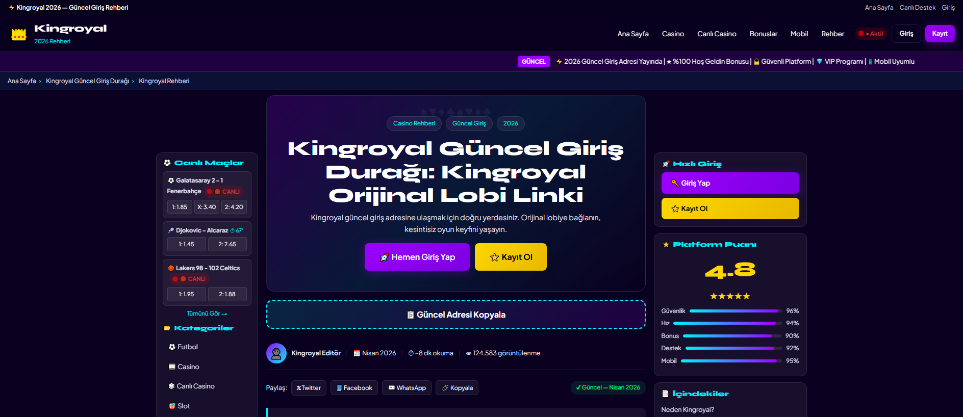 Forensic screenshot of kingsroyals-taktikler-bonuslar.icu showing the phishing page layout