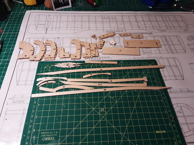 The fuselage parts.