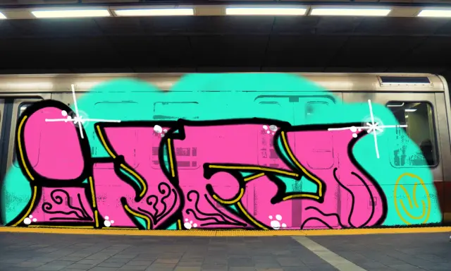 Graffiti artwork by infu