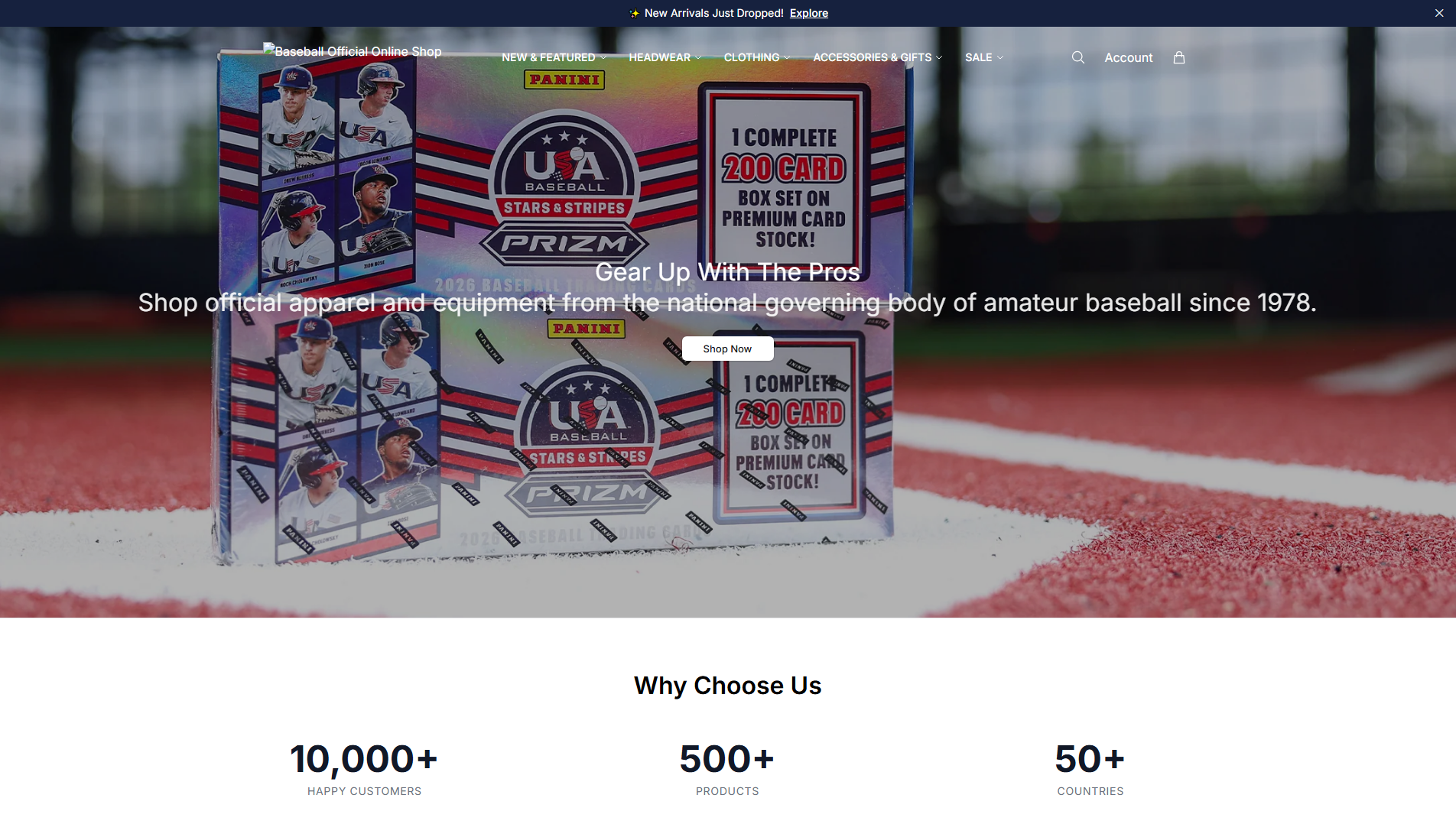 Stored capture of baseballstyle.shop