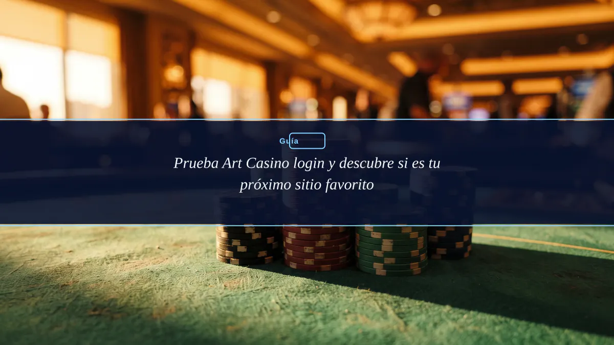 Prueba Art Casino login y descubre si es tu próximo sitio favorito