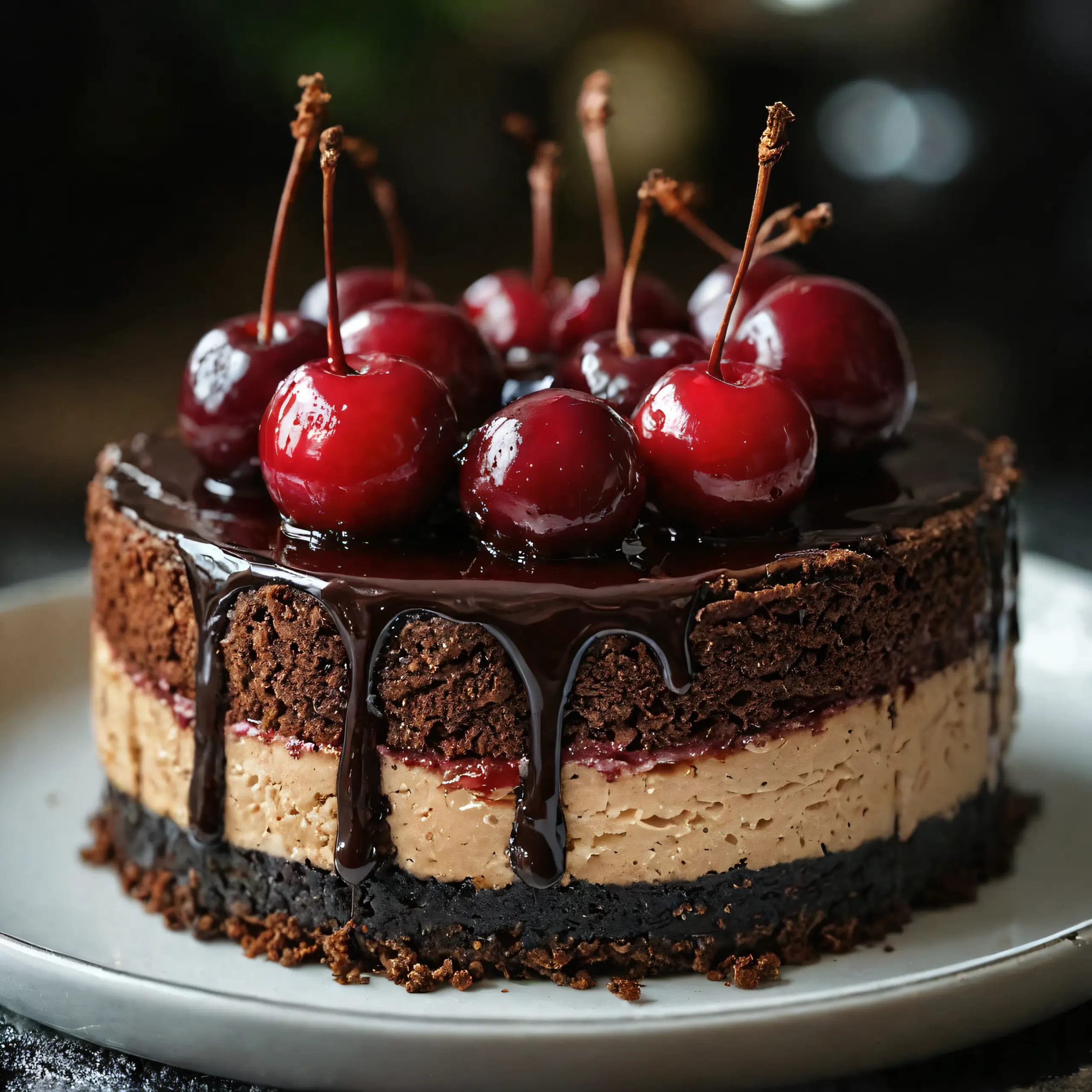 Irresistible No-Bake Chocolate Cherry Cheesecake Recipe