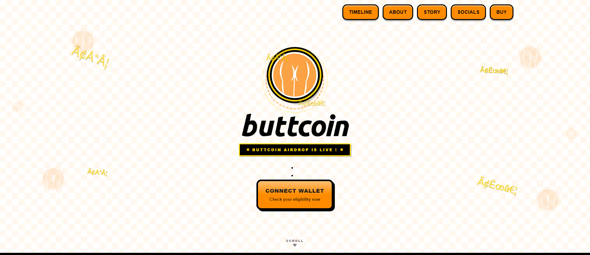 Forensic screenshot of buttcoin.droponsol.fun showing the phishing page layout
