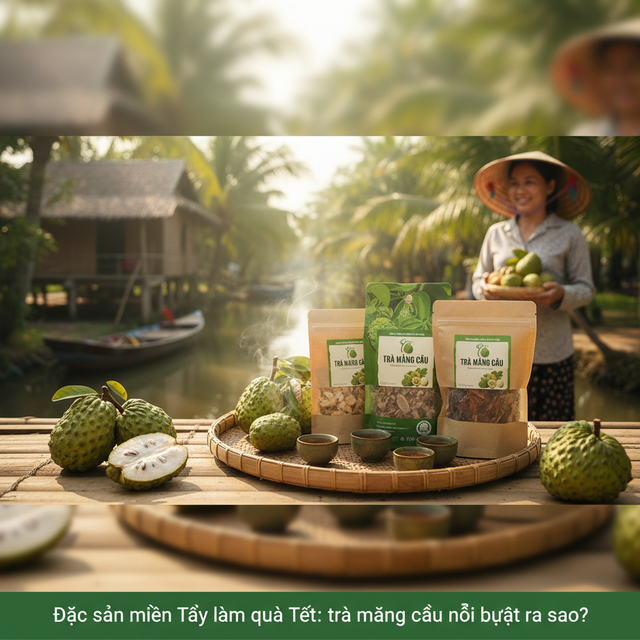 Đặc sản Miền Tây làm quà Tết: Trà Mãng Cầu Xiêm nổi bật ra sao?