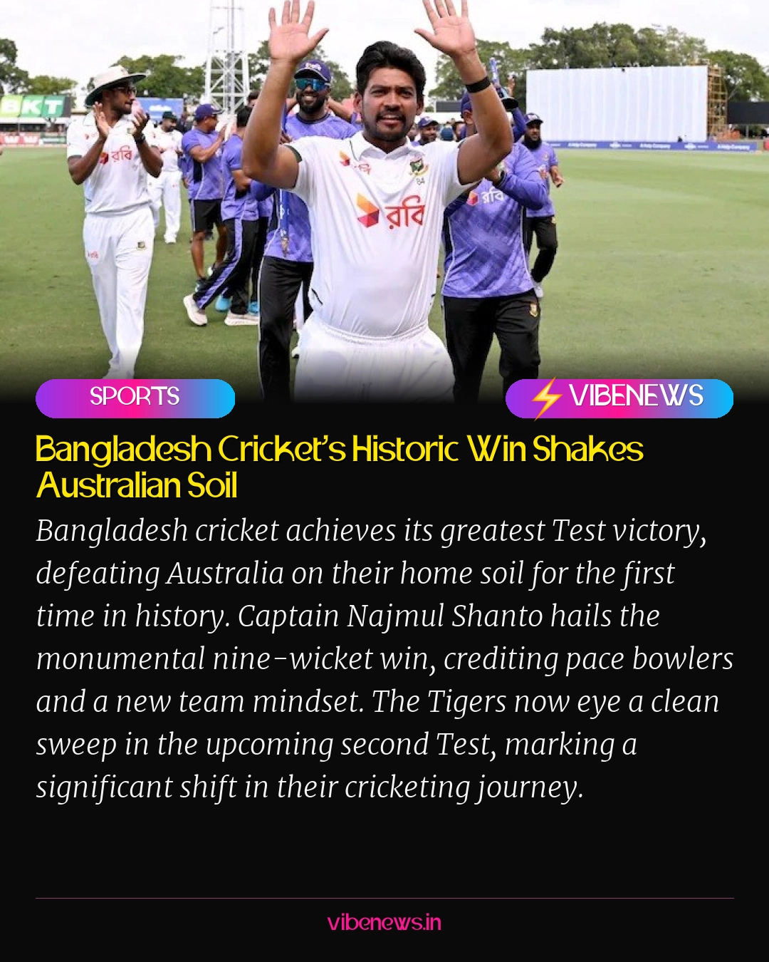 Bangladesh Cricket’s Historic Win Shakes Australian Soil