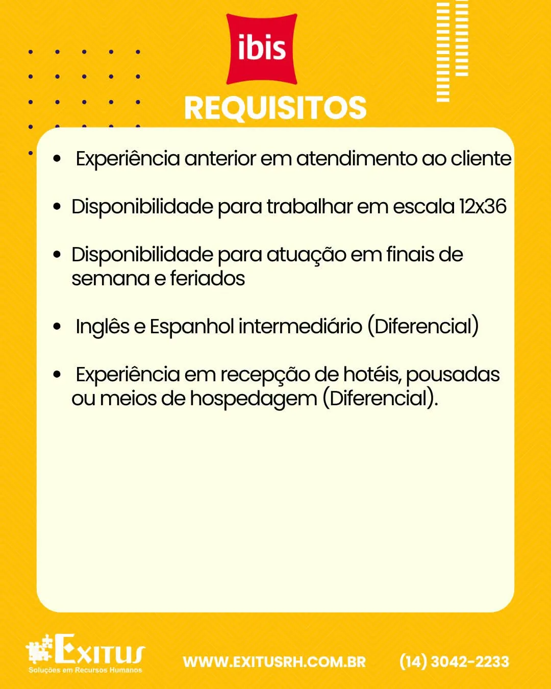 Vaga No Ibis