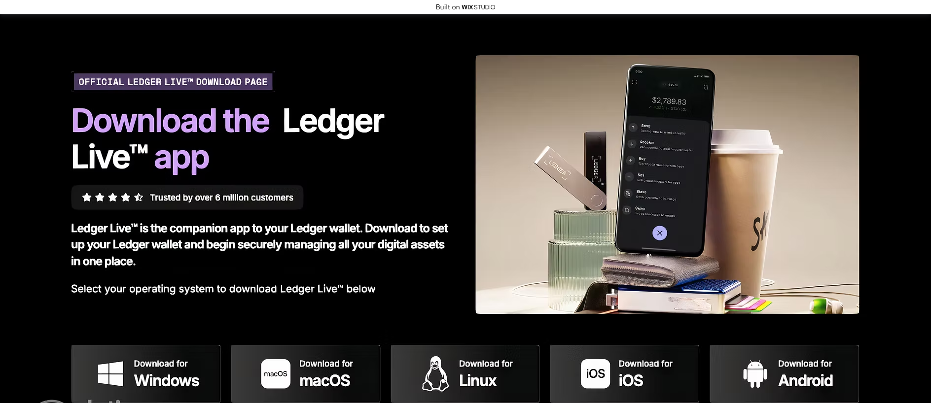 Screenshot of beginledgerlive.wixstudio.com