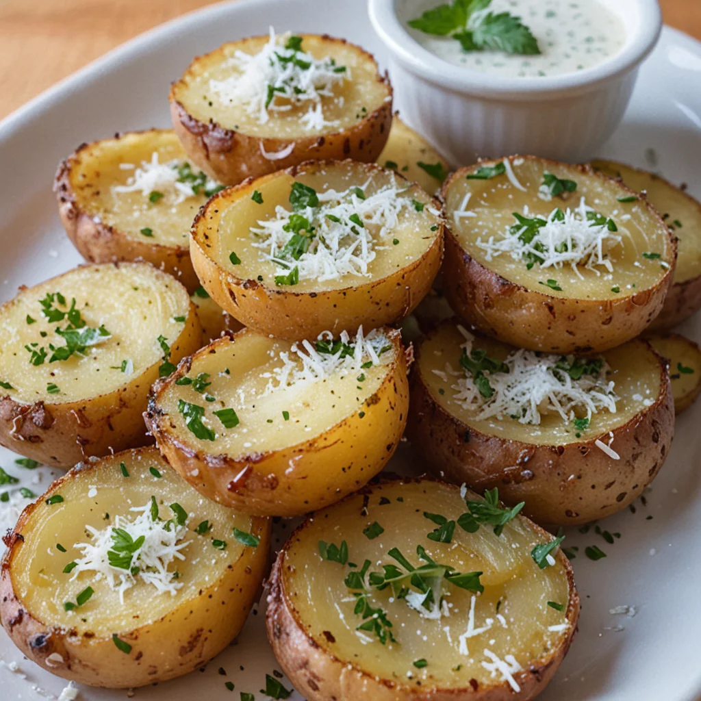 Garlic Parmesan Potato Smash