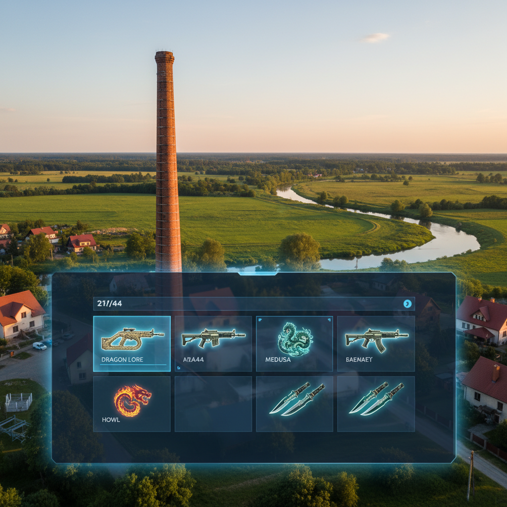 Widok na Milejów z interfejsem Steam
