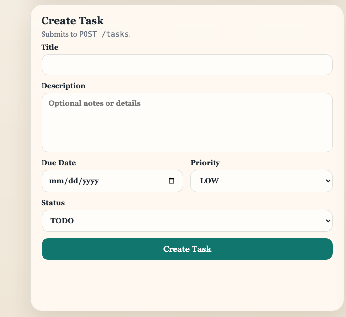 Create task