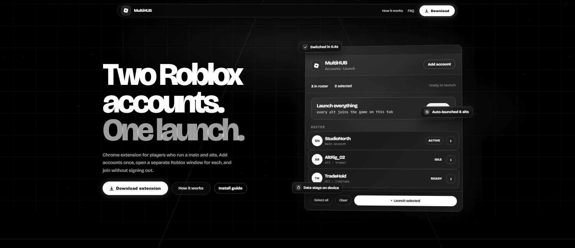 Forensic screenshot of multihub.at showing the phishing page layout
