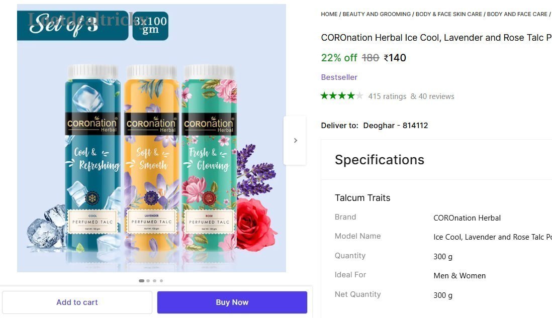   coronation Talc Combo – Just ₹140 | Lowest Price Deal
