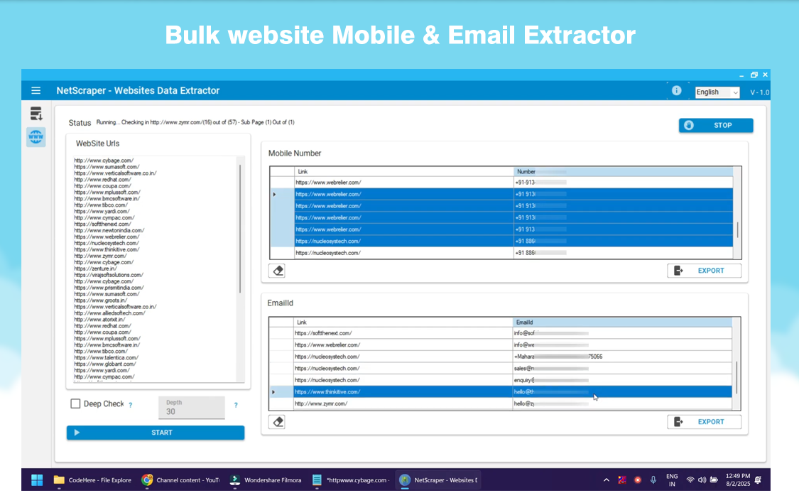 NetScraper - Data Extractor Tools