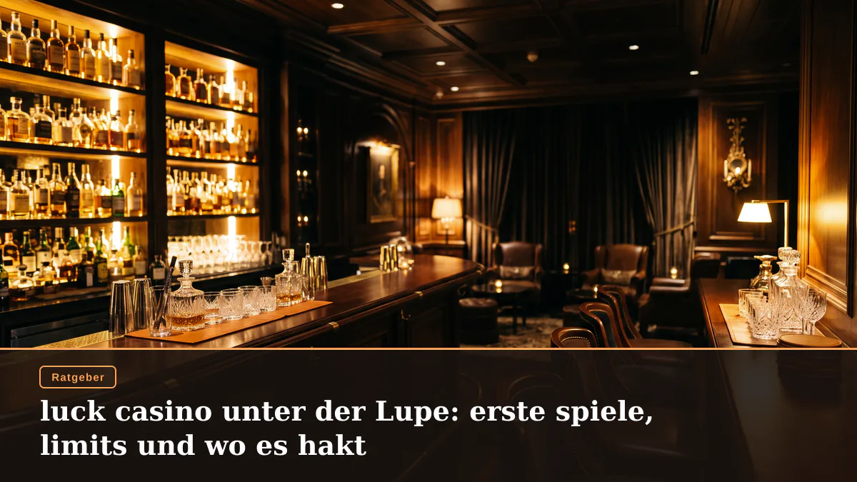 luck casino unter der Lupe: erste spiele, limits und wo es hakt
