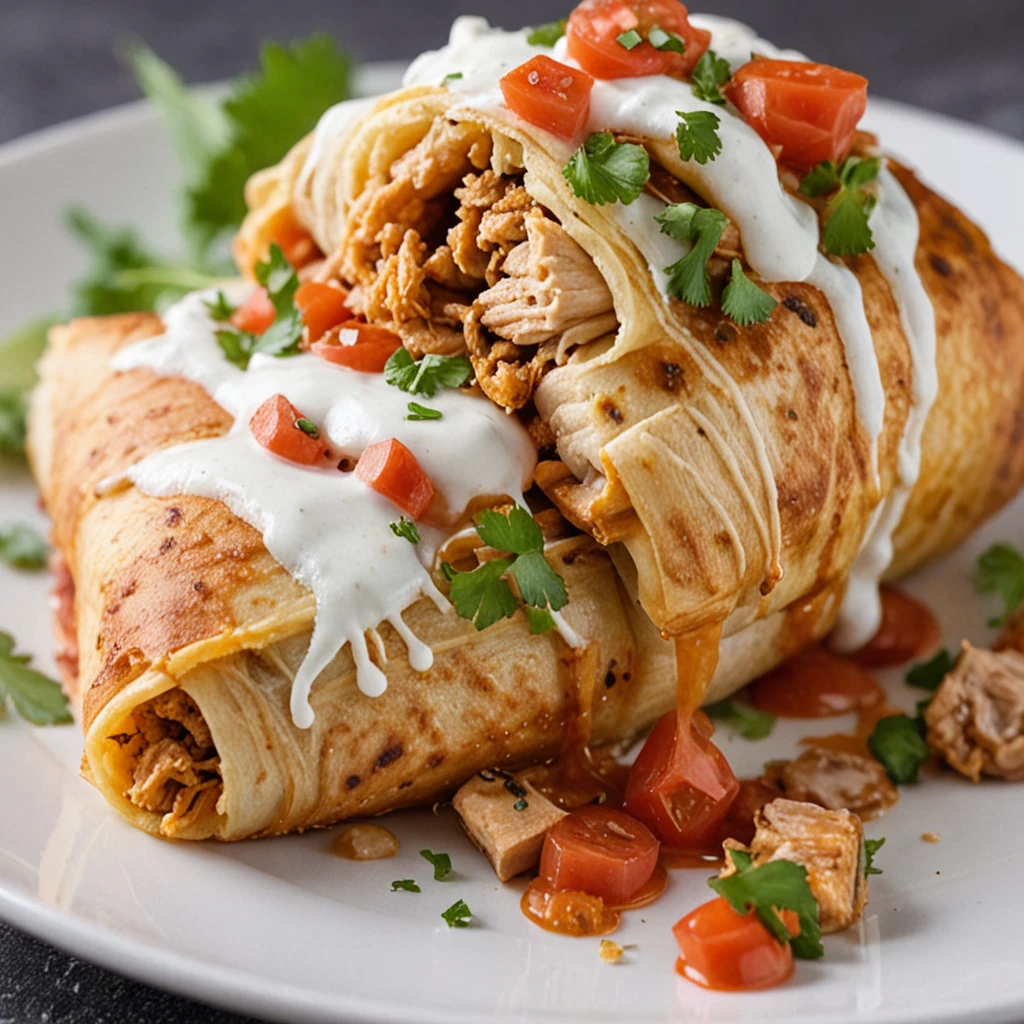 Healthy Baked Chicken Chimichangas Recipe