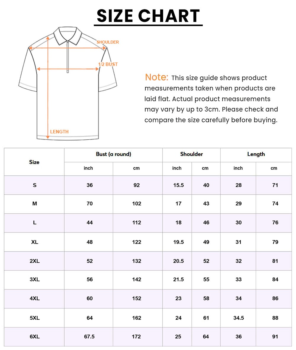 Polo Size Chart