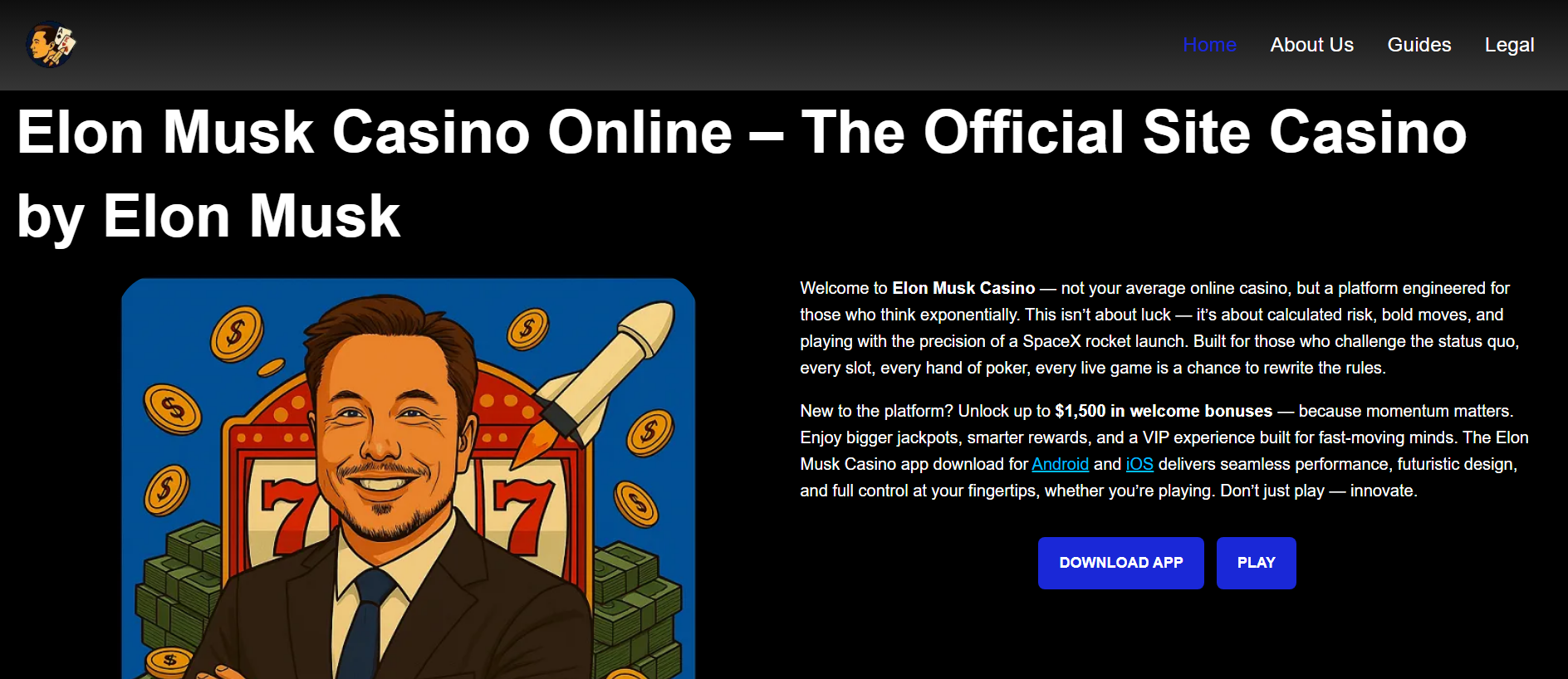 Stored capture of elonmusk-casino.com