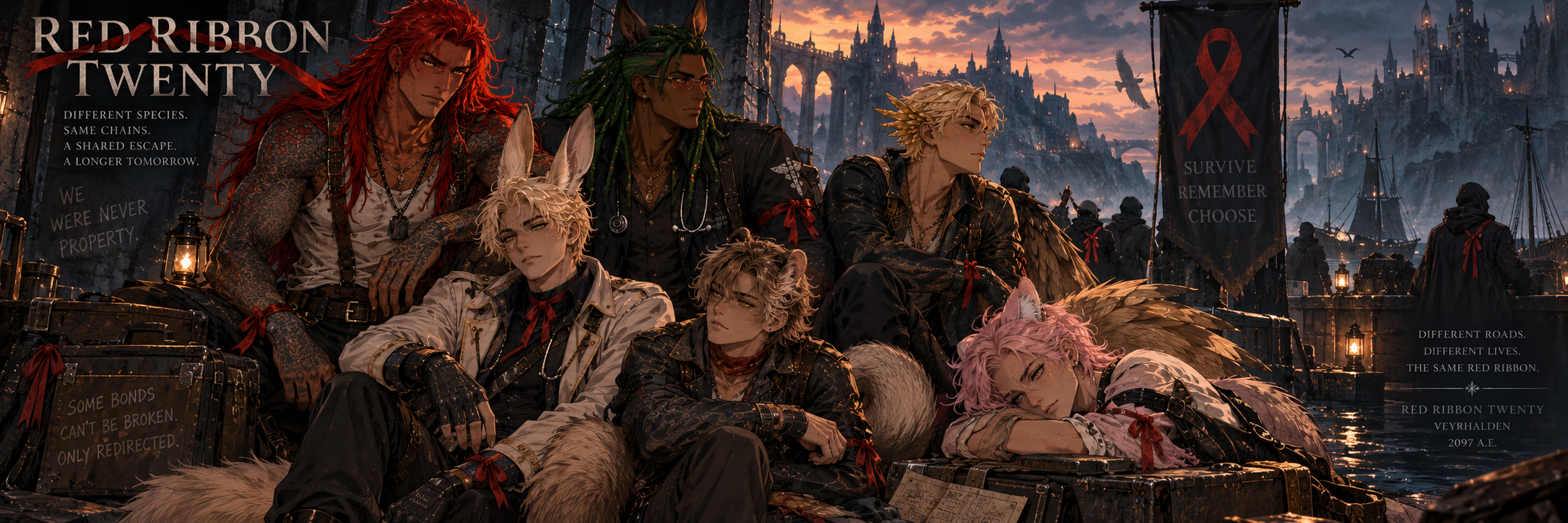 The known survivors of the Red Ribbon Twenty together in Veyrport
