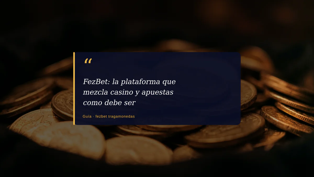 FezBet: la plataforma que mezcla casino y apuestas como debe ser