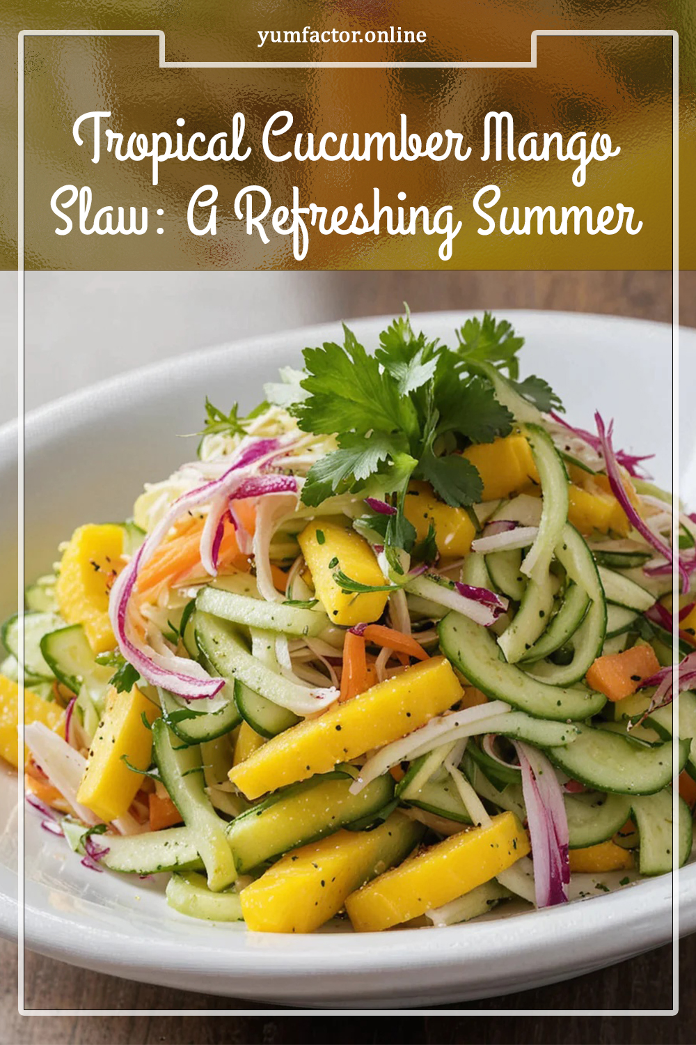 Tropical Cucumber Mango Slaw: A Refreshing Summer Treat!