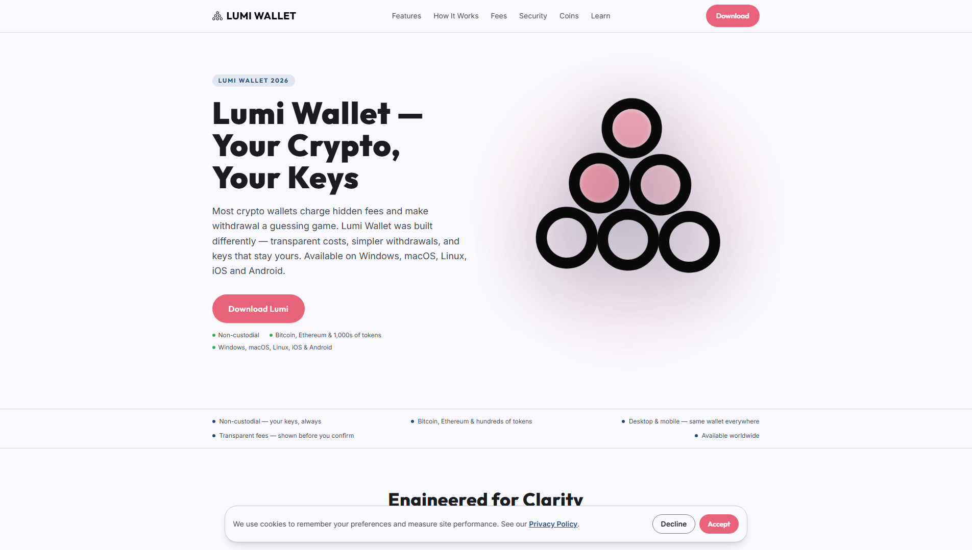 Stored capture of lumiwallet.co