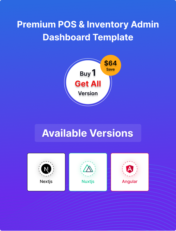 Inventual – Angular, NextJs & NuxtJs Inventory Admin Template + RTL