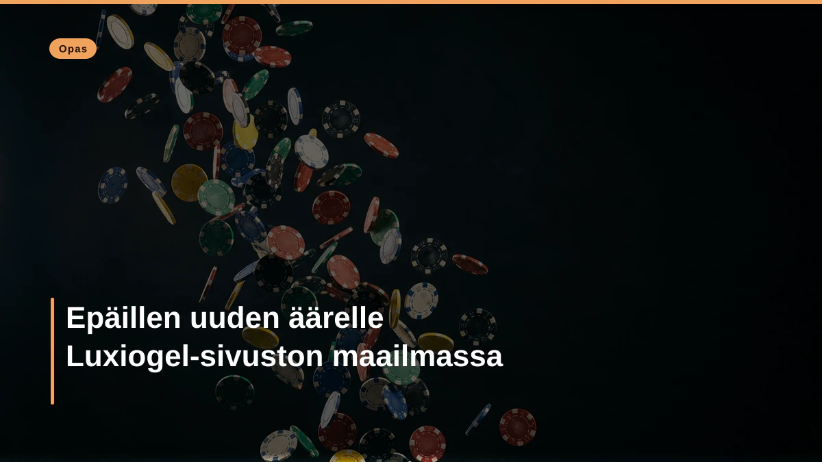 Epäillen uuden äärelle Luxiogel-sivuston maailmassa
