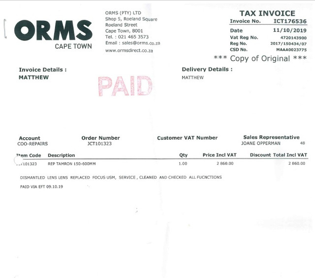 Orms-Invoice