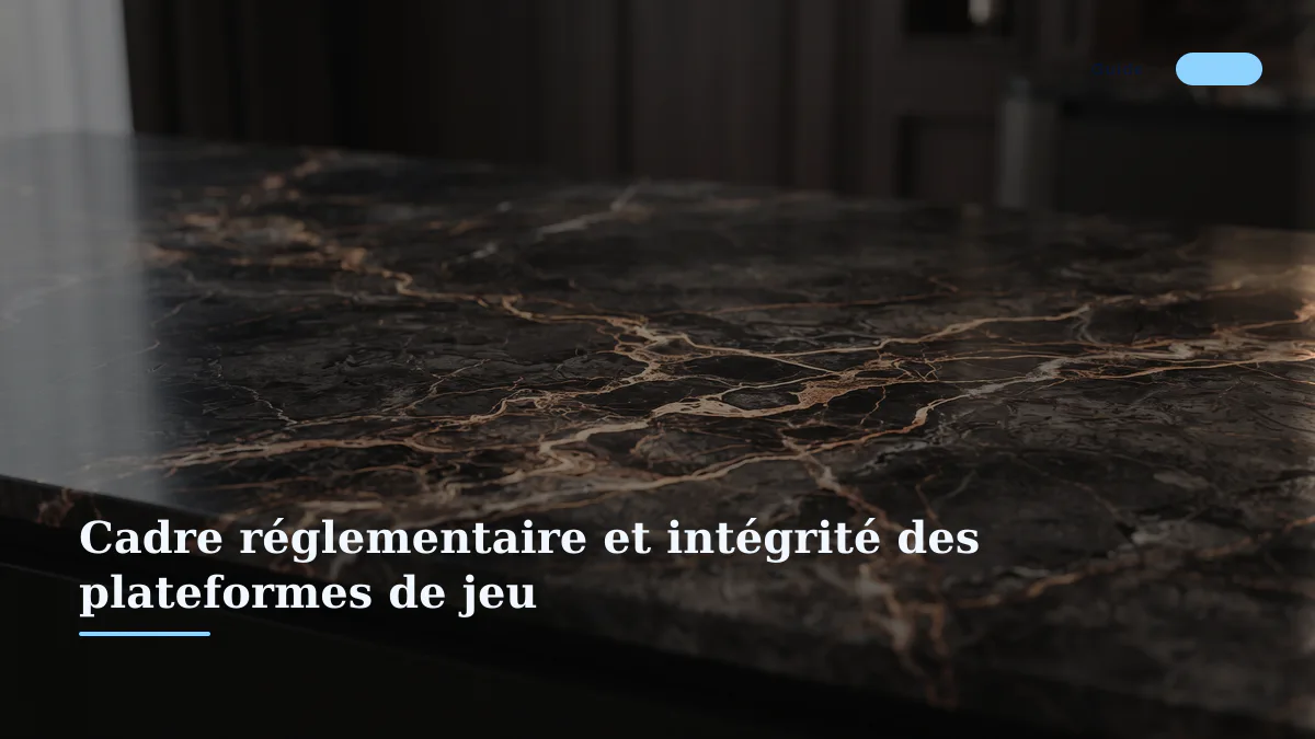Cadre réglementaire et intégrité des plateformes de jeu