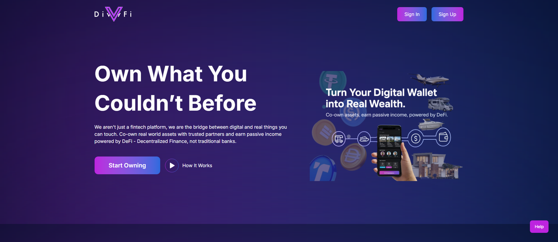 Screenshot of divvyfi.app
