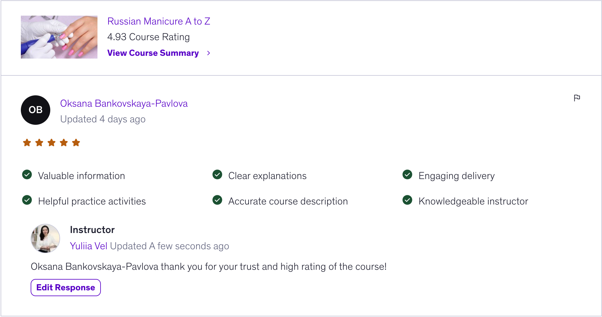 Student review