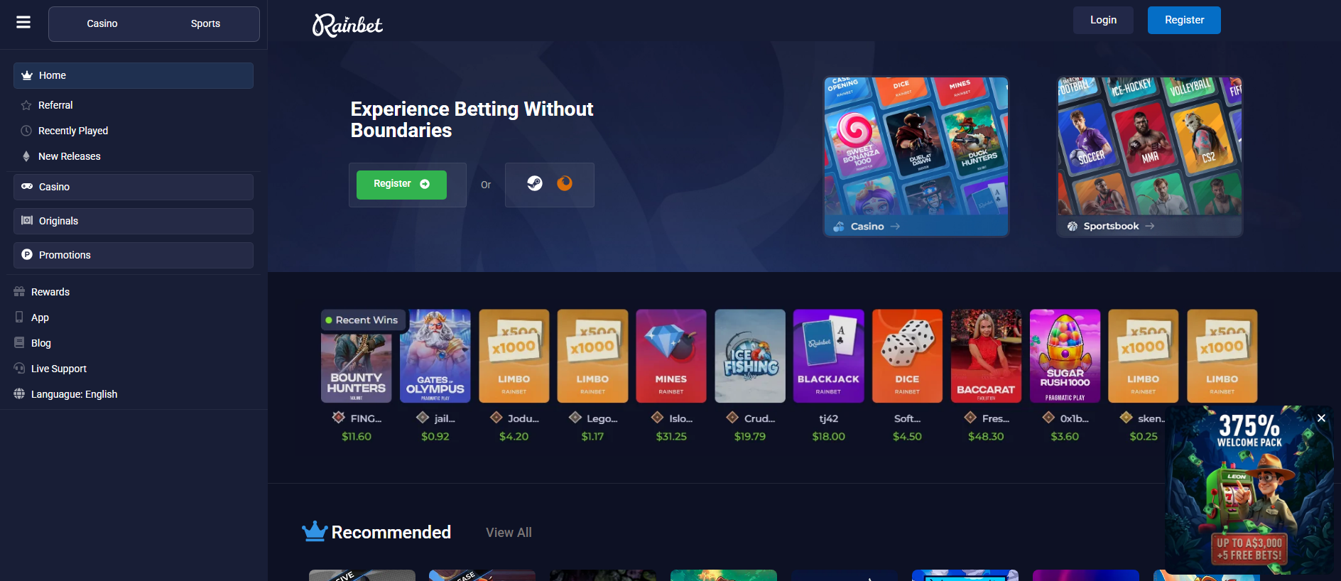 Forensic screenshot of rainbetbonus.net showing the phishing page layout