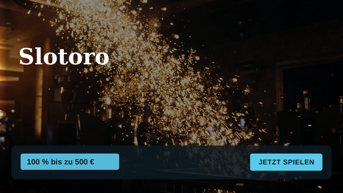 Slotoro Casino — Willkommensbonus 100 % bis zu 500 € + 150 FS, Zahlungen: Sofort, USDT