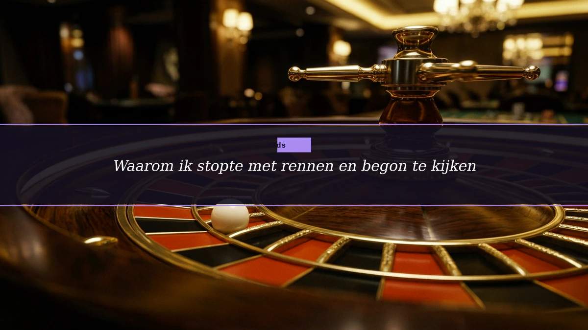 Waarom ik stopte met rennen en begon te kijken