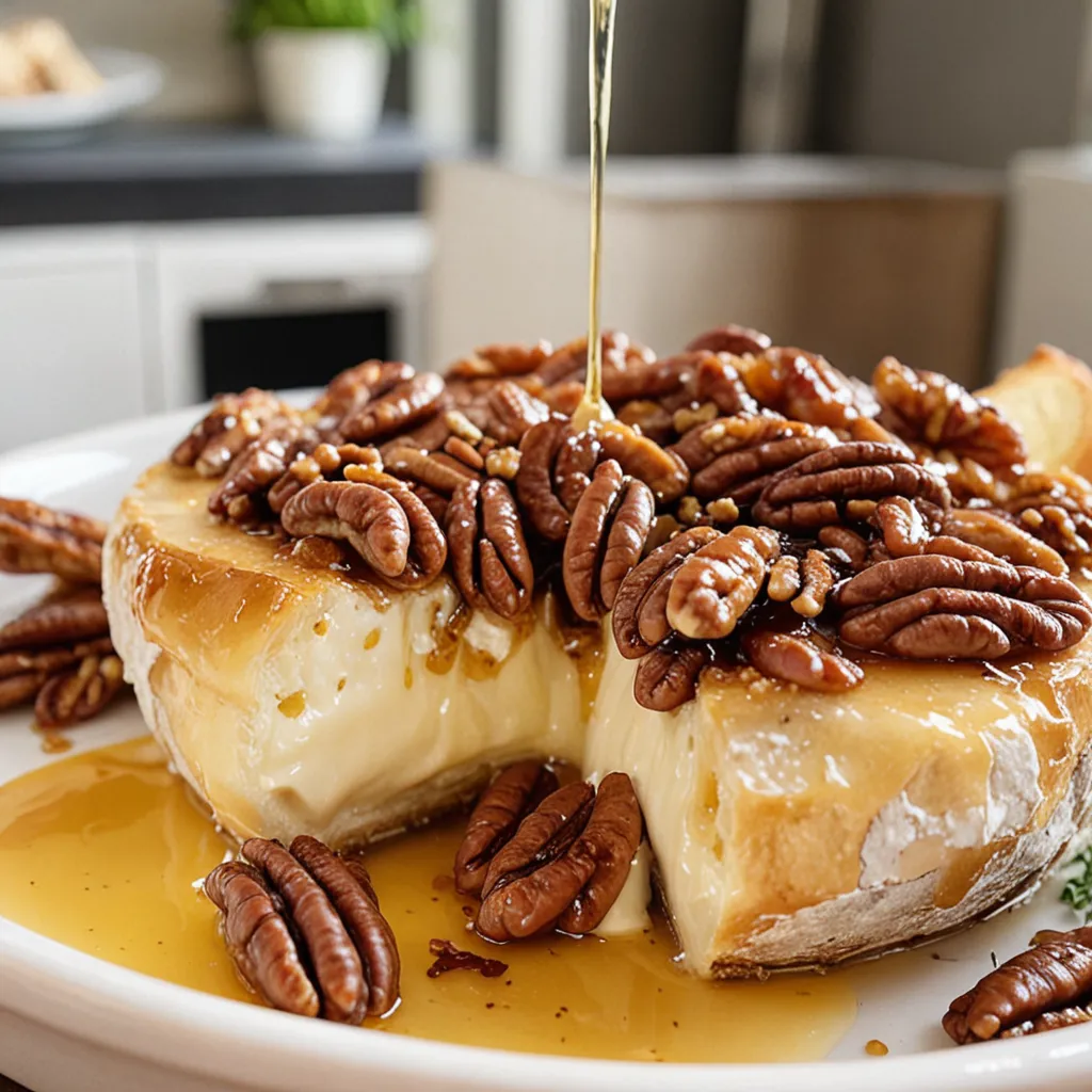 Easy Baked Brie with Honey & Pecans - Perfect Appetizer Recipe