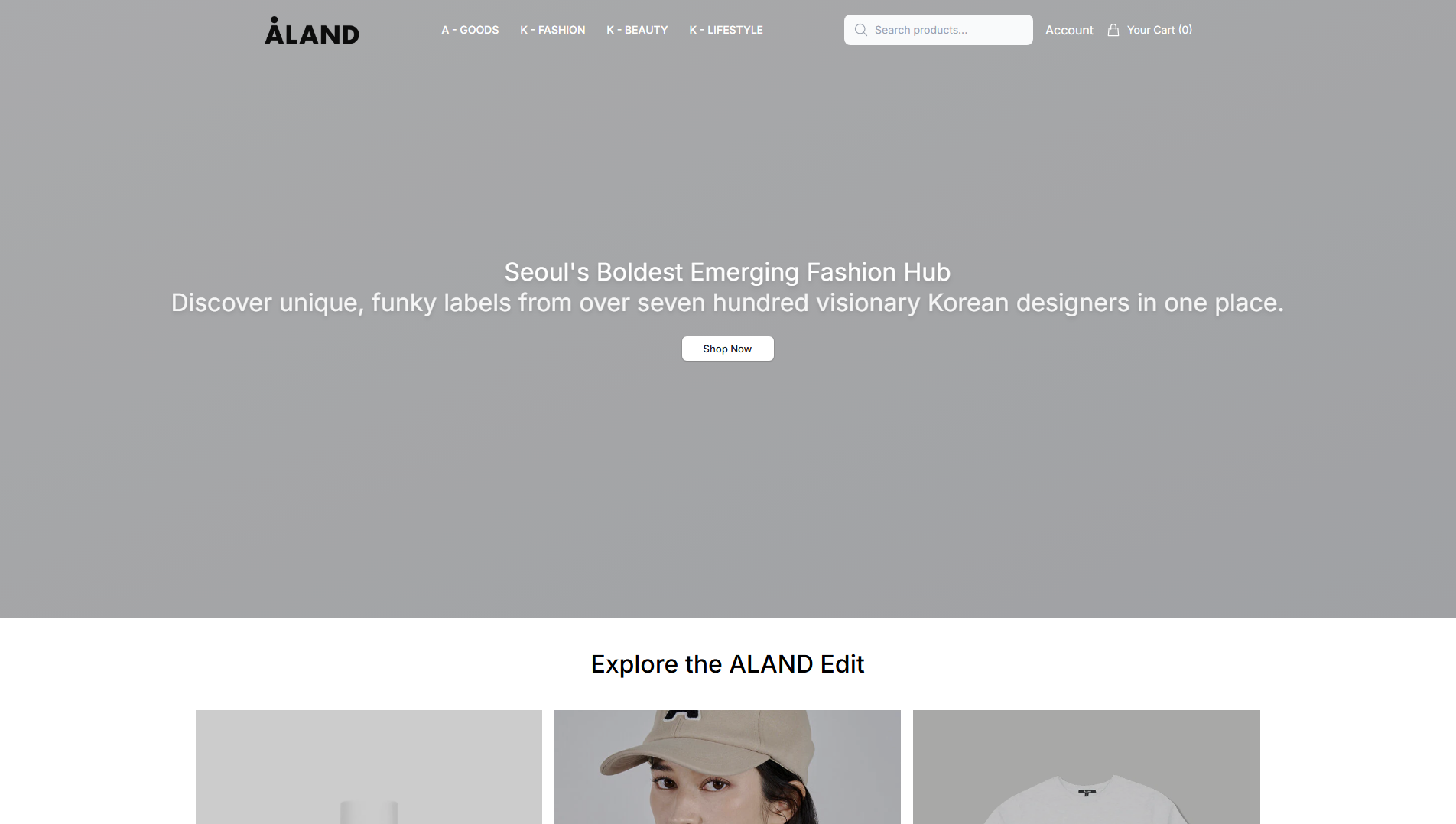 Stored capture of alandusaboutique.shop
