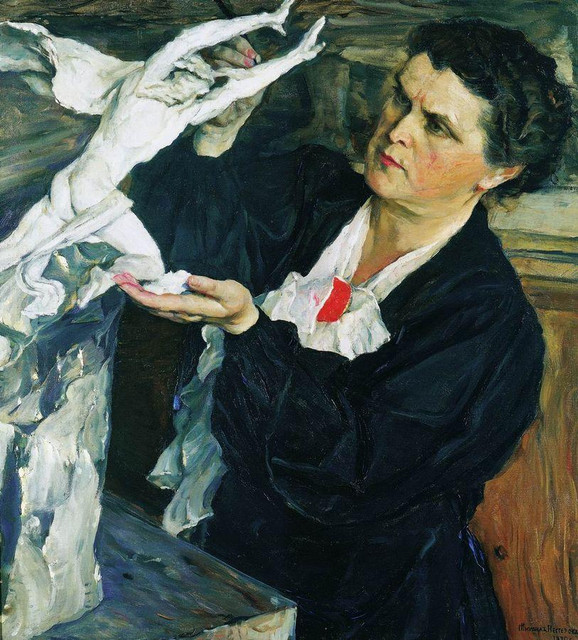 Портрет скульптора В И Мухиной 1940