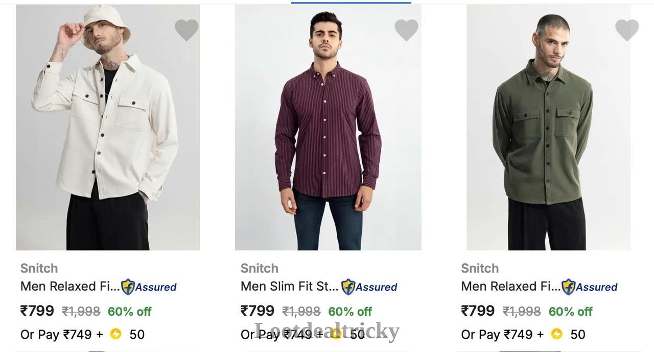 Snitch Shirts Min – Best Deal Online @ ₹799 (60%) Snitch Shirts Min – Best Deal Online @ ₹799 (60%)