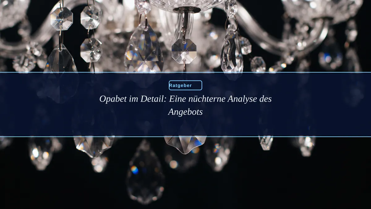 Opabet im Detail: Eine nüchterne Analyse des Angebots