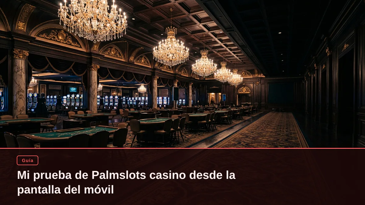 Mi prueba de Palmslots casino desde la pantalla del móvil