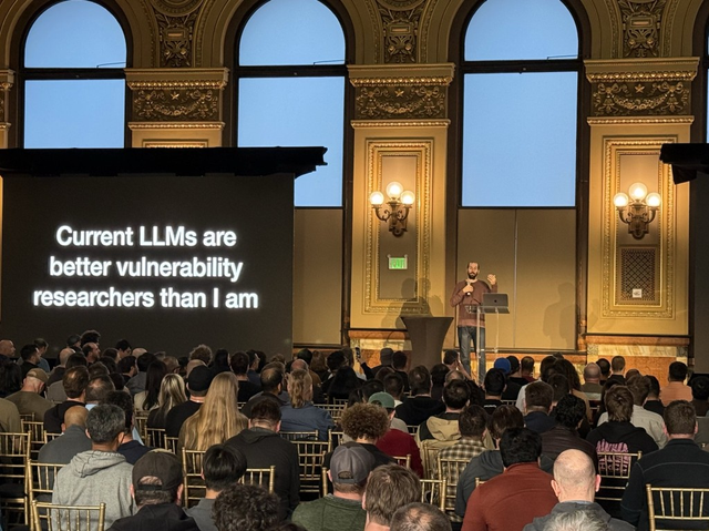 Conference slide: LLMs and vulnerability research