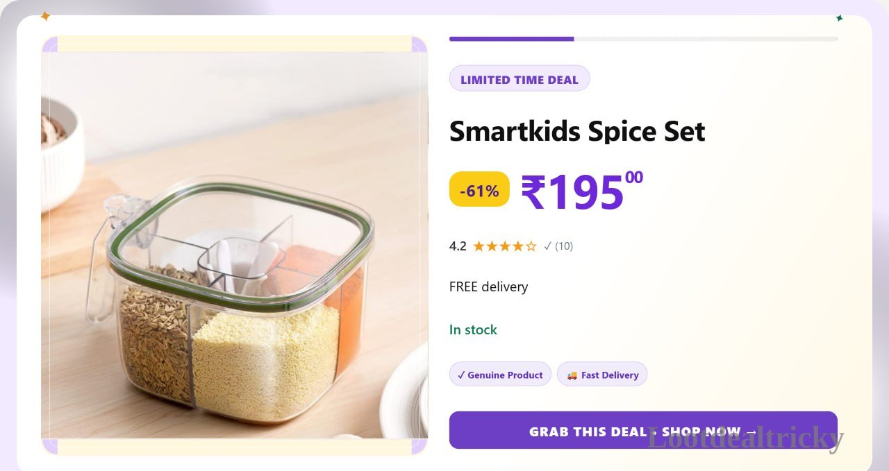 smartkids Spice Set – Just ₹195 | Lowest Price Deal smartkids Spice Set – Just ₹195 | Lowest Price Deal