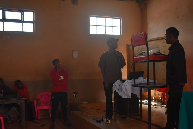 ICT students at computers
